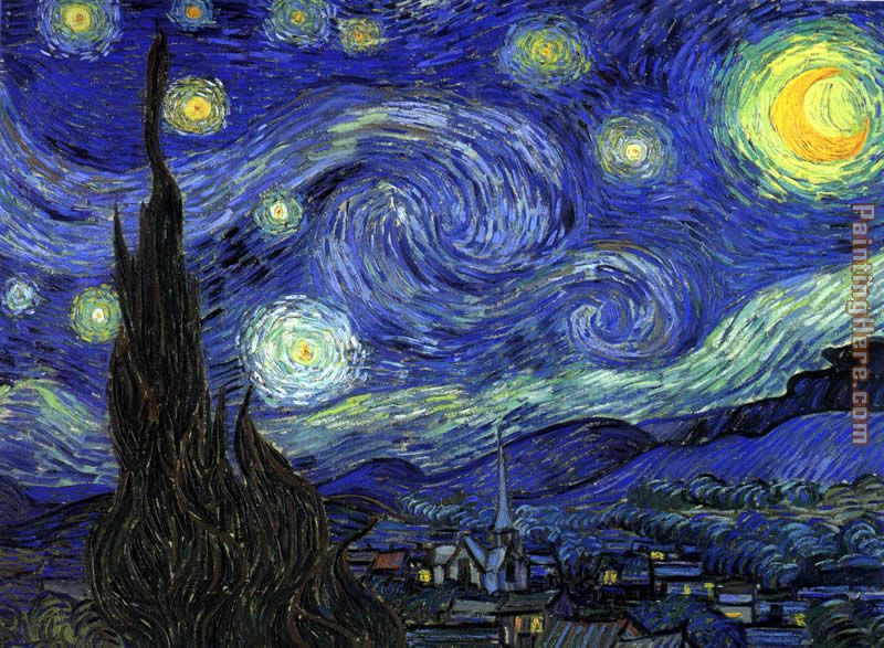 The Starry Night painting - Vincent van Gogh The Starry Night art painting